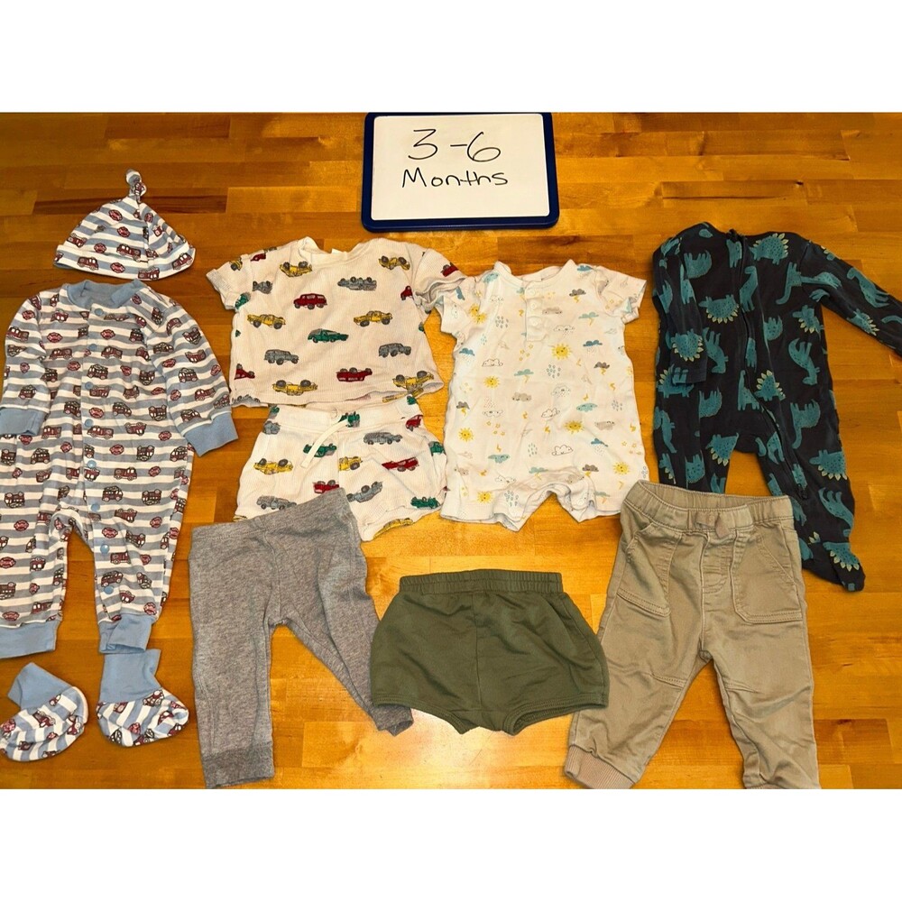 Baby Boy 10 Piece Clothing Lot Size 3-6 Months